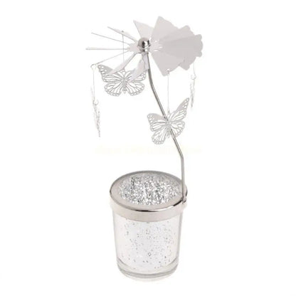 Rotary Holder Spinning Candleholder Metal Tea Light Stand for Romantic Wedding Home Table Decor Holiday Favor