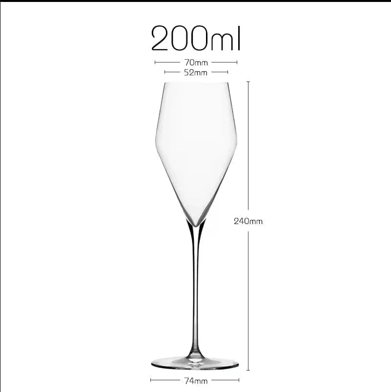 Burgundy Bordeaux Style Light Luxury Wine Glass Ultra-thin Craftsmanship Slim Cup Stems  Bar Party Classics Goblet