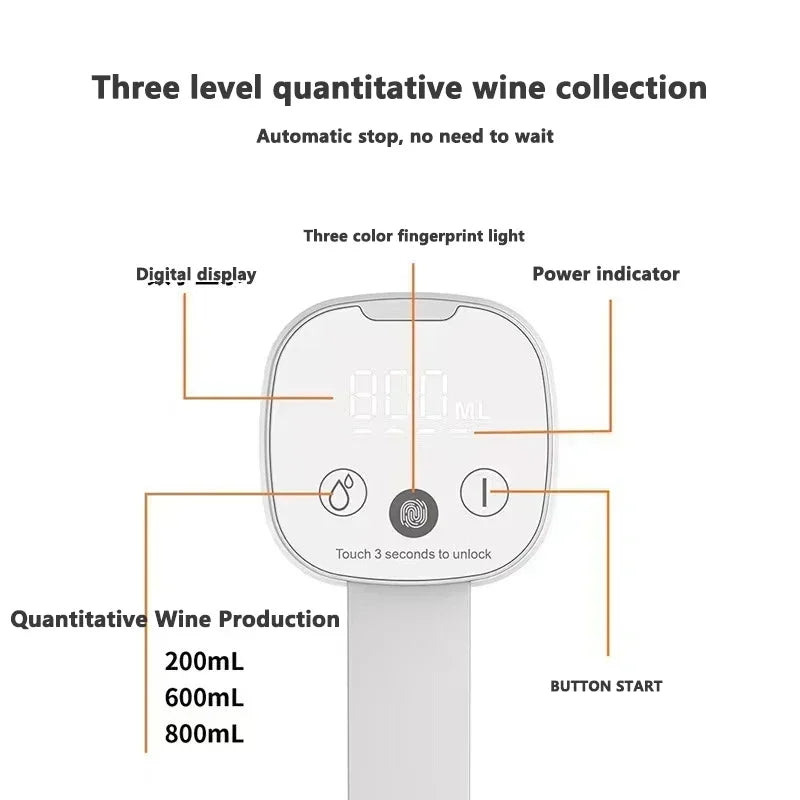 Smart Quantitative Alcohol Dispenser, Professional High End Whiskey Pump Dispenser, Liquor Pump, Adjustable Foldable Wine Decanter