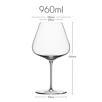 Burgundy Bordeaux Style Light Luxury Wine Glass Ultra-thin Craftsmanship Slim Cup Stems  Bar Party Classics Goblet