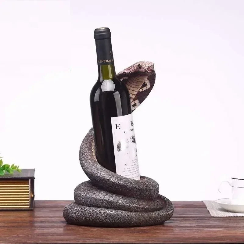 Creative Cobra Wine Display Rack, Living Room Wine Bottle Rack, Resin Crafts, Halloween Decoration, Home Wine Cabinet Decoration