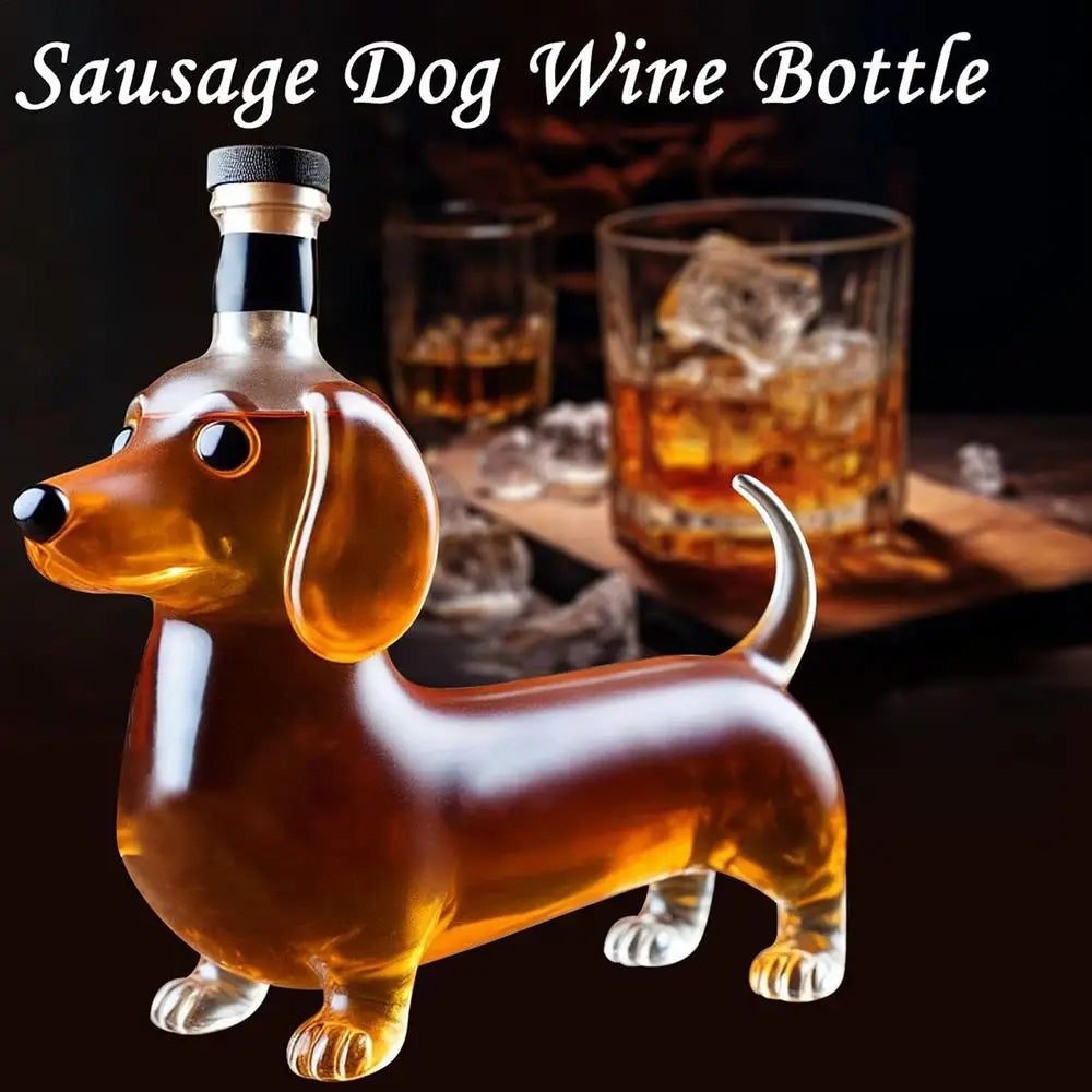 FREE SHIPPING Liquor Bottles Dachshund Shape Empty Whiskey Bottle Housewarming Wedding Decanter Decoration Wine Container Dispenser For Dad