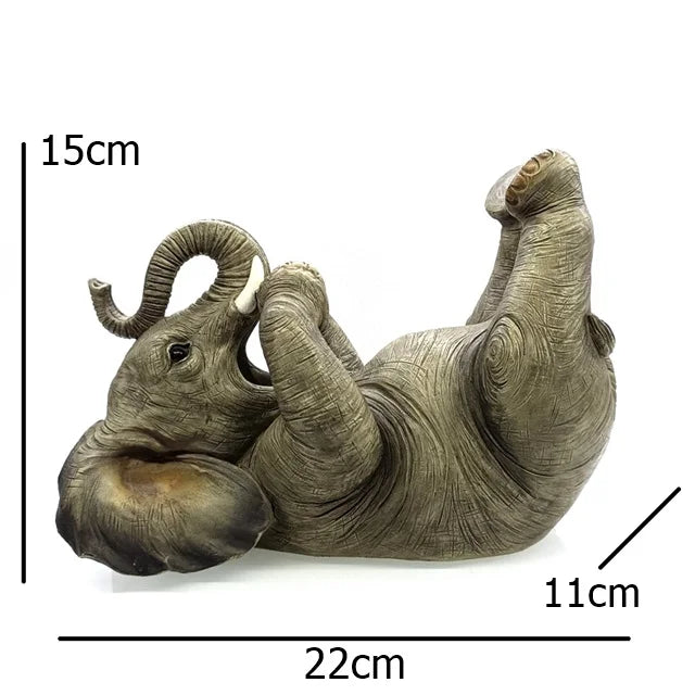 Drinking Elephant Bottle Rack Decorative Resin Bender Elephant Statue Wine Holder Pub Ornament Home Barware Restaurant Supplies
