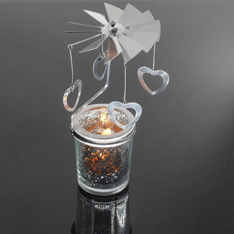 Rotating Metal Tea Light Holder