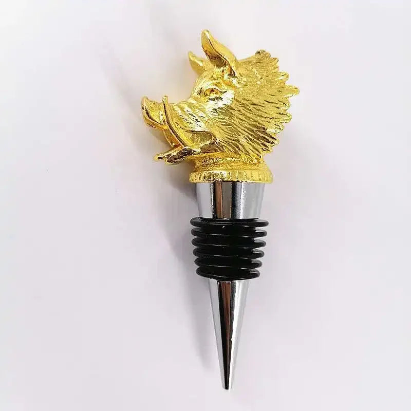 1PC Animal Head Wine Pourer Zinc Alloy Deer Elk Lion Leopard Wolf Eagle Dragon Wine Pour Spout Stopper Club Bar Accessories