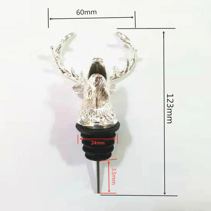 1PC Animal Head Wine Pourer Zinc Alloy Deer Elk Lion Leopard Wolf Eagle Dragon Wine Pour Spout Stopper Club Bar Accessories