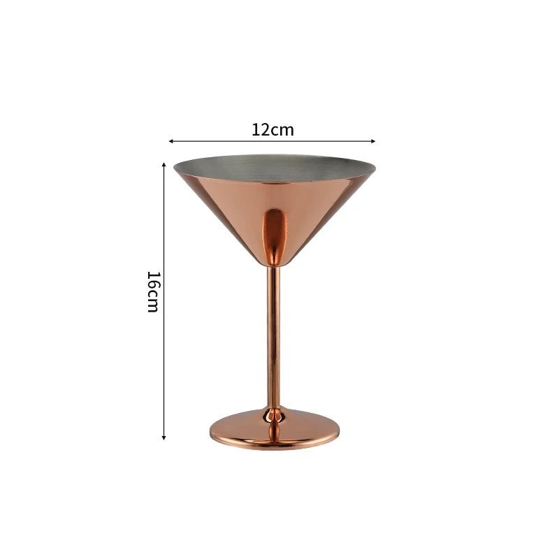 304 Stainless Steel Wine & Cocktail Goblets – Retro Martini Glass for Home, Bar & Restaurant” ✅