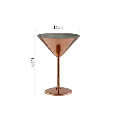 304 Stainless Steel Wine & Cocktail Goblets – Retro Martini Glass for Home, Bar & Restaurant” ✅