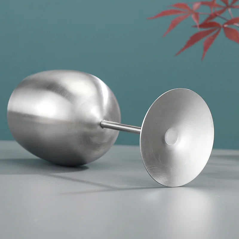 304 Stainless Steel Wine & Cocktail Goblets – Retro Martini Glass for Home, Bar & Restaurant” ✅