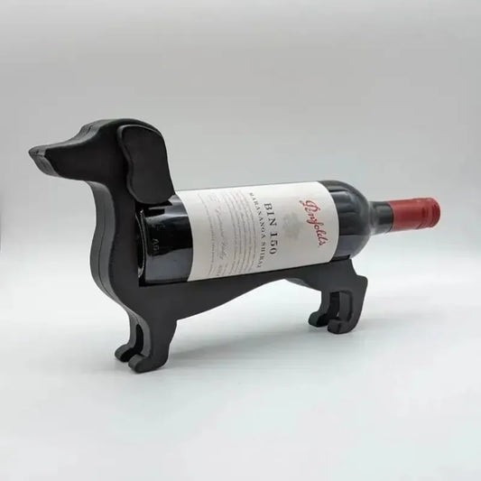 2025 New Creative Dachshund Wine Bottle Holder Kitchen Wine Storage Box Household Practical Decorative Sausage Dog Design