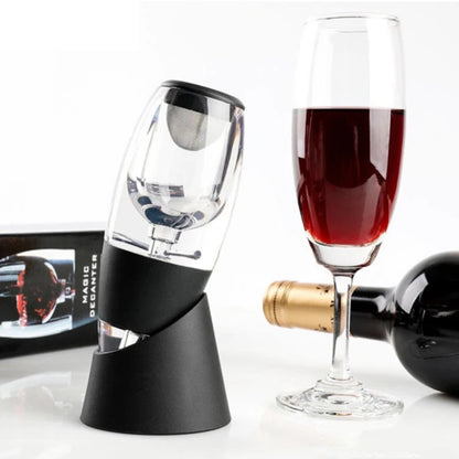 Professional Magic Red Wine Decanter Pourer with Filter Stand Quick Air Aerator Dispenser for Home Dining Bar Essential Set New