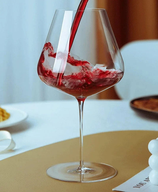 Burgundy Bordeaux Style Light Luxury Wine Glass Ultra-thin Craftsmanship Slim Cup Stems  Bar Party Classics Goblet