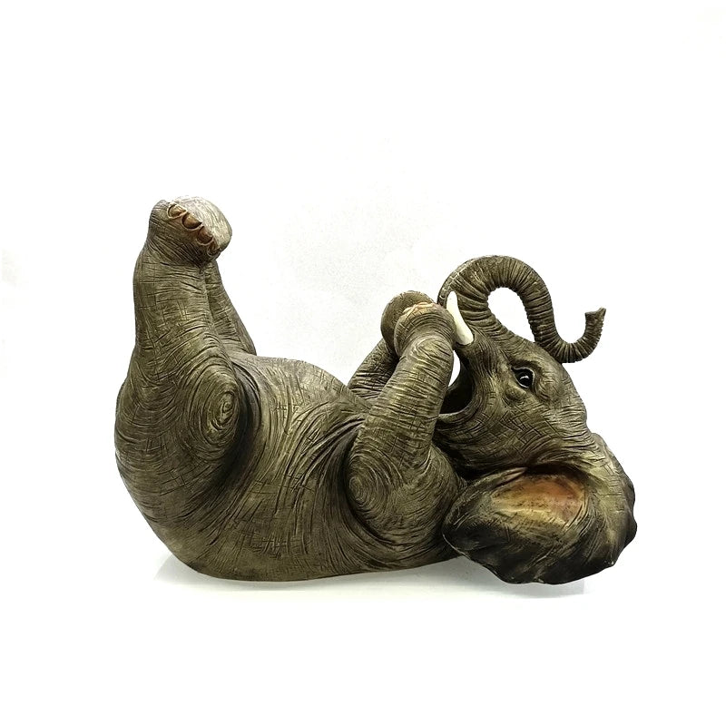 Drinking Elephant Bottle Rack Decorative Resin Bender Elephant Statue Wine Holder Pub Ornament Home Barware Restaurant Supplies