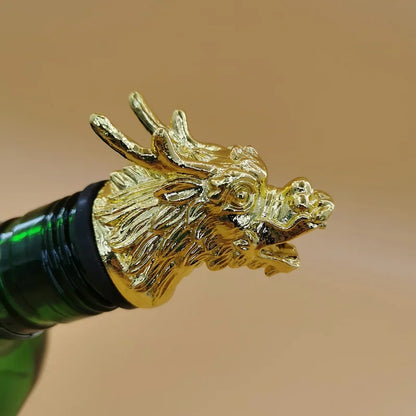 1PC Animal Head Wine Pourer Zinc Alloy Deer Elk Lion Leopard Wolf Eagle Dragon Wine Pour Spout Stopper Club Bar Accessories
