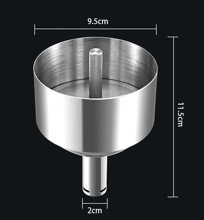 Stainless steel magic decanter, double old wine filter, dispenser aerator funnel with Sediment Strainer