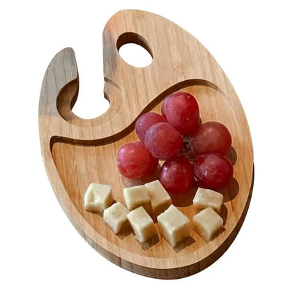 Wooden Wine & Cheese Appetizer Plates