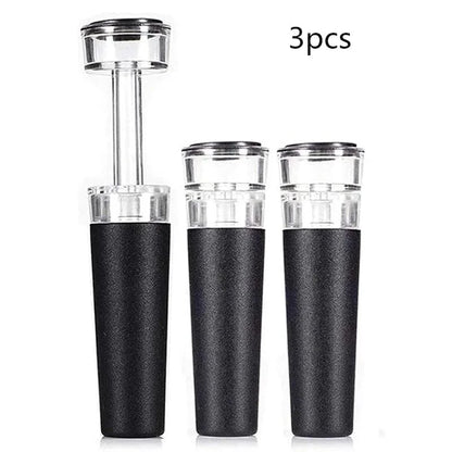 Vacuum Wine Bottle Stopper, Reusable Wine Bottle Stoppers, Built-in Vacuum Pump, Leakproof Wine Bottle Sealer, Silicone Caps