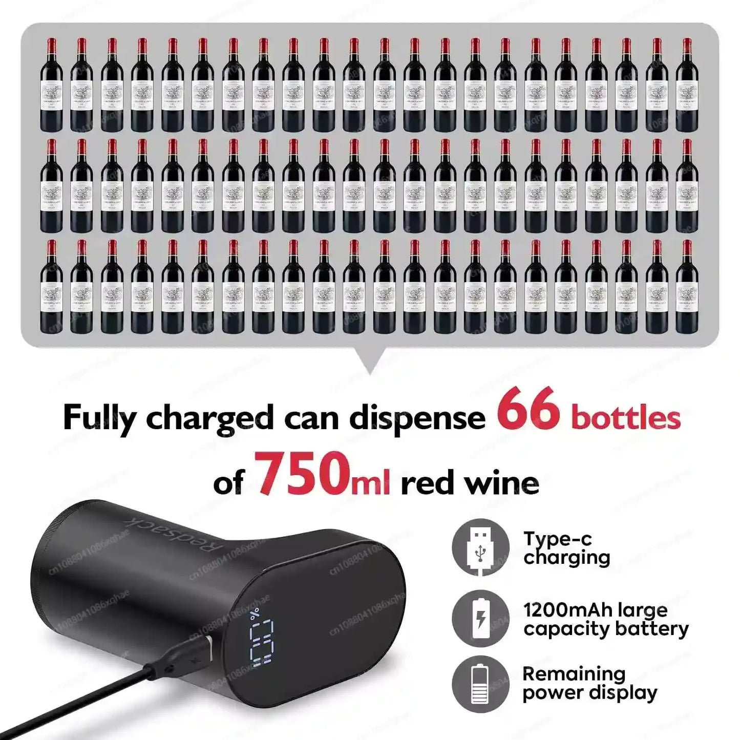 HOT！Digital Beverage Dispenser, Wine Aerator Pourer, Redsack Wine Dispenser