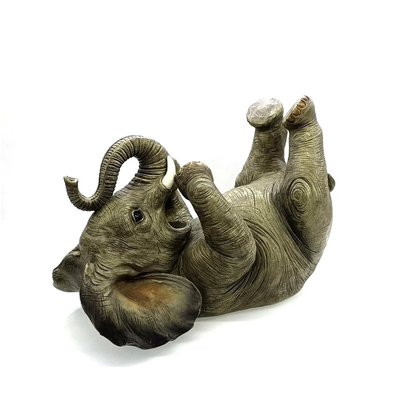 Drinking Elephant Bottle Rack Decorative Resin Bender Elephant Statue Wine Holder Pub Ornament Home Barware Restaurant Supplies