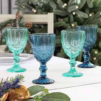 High Foot Colour Crystal Glass, Wine, Liquor, Cocktail, Beer, Juice, Tea