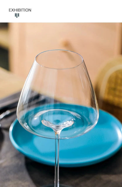 CRISON Handmade Crystal Red Wine Glass for Riesling Burgundy - Premium Quality Home Wine Glass
