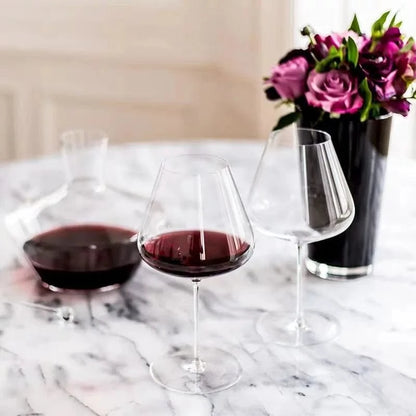 Burgundy Bordeaux Style Light Luxury Wine Glass Ultra-thin Craftsmanship Slim Cup Stems  Bar Party Classics Goblet
