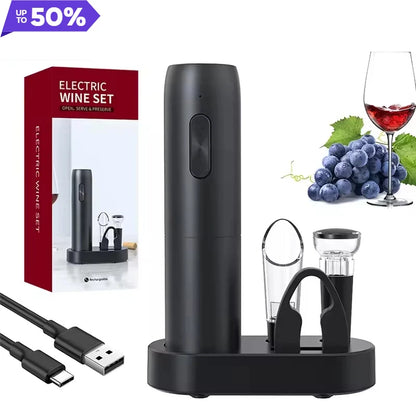 4-in-1 Electric Wine Opener Set