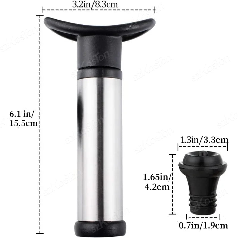 Vacuum Wine Stopper & Pump – Keep Wine Fresh, Leakproof Seal, Bar Accessory