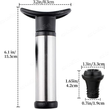 Vacuum Wine Stopper & Pump – Keep Wine Fresh, Leakproof Seal, Bar Accessory