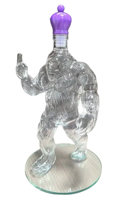 Bigfoot Whiskey Decanter – Funny Sasquatch Engraved Glass Bottle for Rustic Bars & Cabin Decor