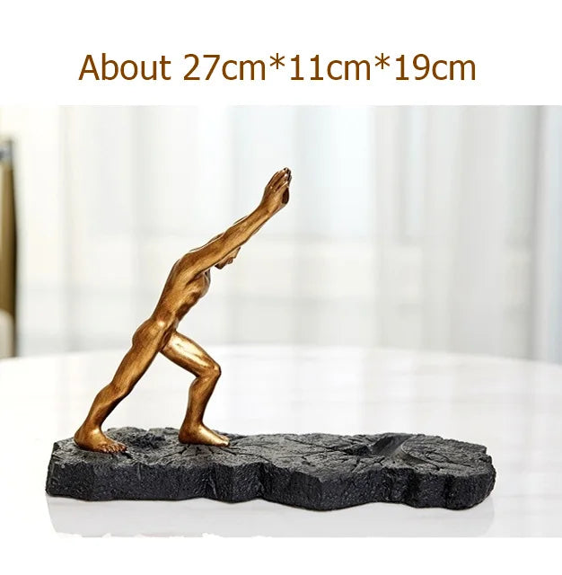Strong Man Statue Wine Bottle Holder Ornamental Resin Hercules Wine Rack Pub Decor Living Room Barware Gym Souvenir Craft Gift