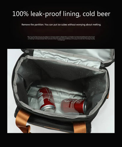 Wine Cooling Bag — Leakproof Vintage Leather Picnic & Thermal Cooler
