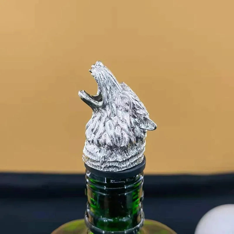 1PC Animal Head Wine Pourer Zinc Alloy Deer Elk Lion Leopard Wolf Eagle Dragon Wine Pour Spout Stopper Club Bar Accessories