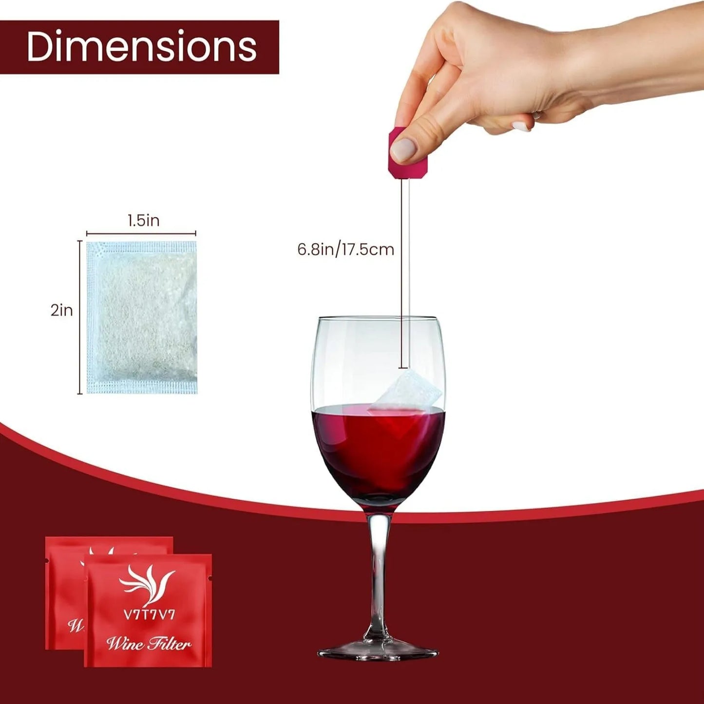 18 pieces of wine purifier, wine sulfite filter, remove sulfites and histamine, eliminate dizziness headache, prevent wine allergies
