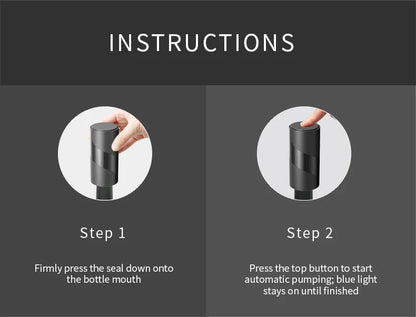 Electric Wine Stopper, Mini Automatic Wine Saver Vacuum Pump for Keepping Wine Fresh, Wine Sealer and Preserver for Wine Bottles