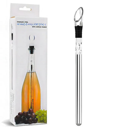 Wine Cooling Stick with Pourer – 304 Stainless Steel Wine Chiller