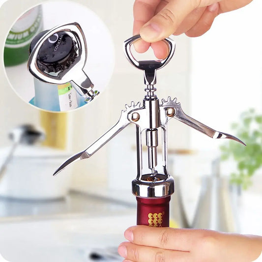 Portable Sommeliers Wing Type Wine Cork Remover, Kitchen Dining Bar Tool, Corkscrews Bottle Openers