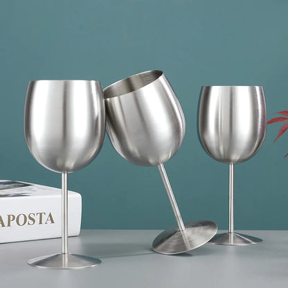 304 Stainless Steel Wine & Cocktail Goblets – Retro Martini Glass for Home, Bar & Restaurant” ✅