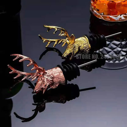 1PC Animal Head Wine Pourer Zinc Alloy Deer Elk Lion Leopard Wolf Eagle Dragon Wine Pour Spout Stopper Club Bar Accessories