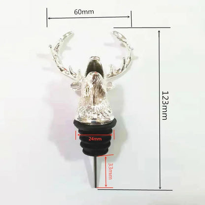1PC Animal Head Wine Pourer Zinc Alloy Deer Elk Lion Leopard Wolf Eagle Dragon Wine Pour Spout Stopper Club Bar Accessories