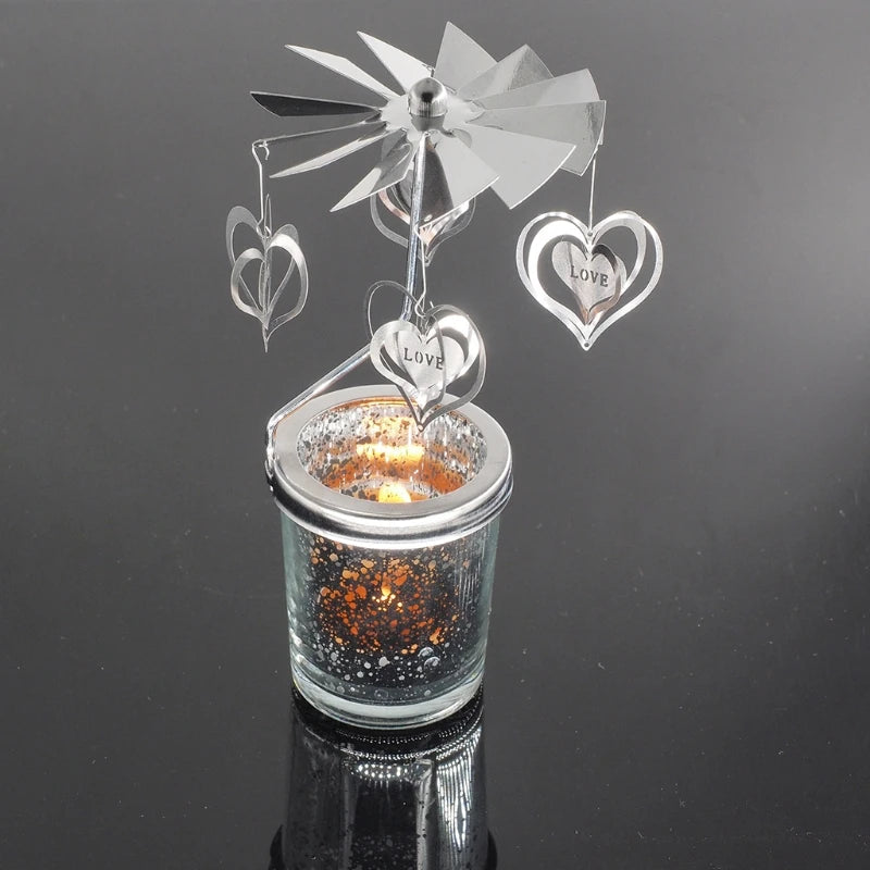 Rotating Metal Tea Light Holder