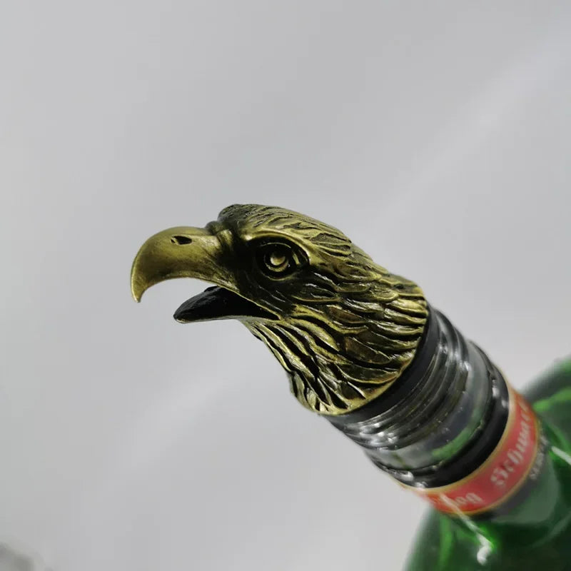 1PC Animal Head Wine Pourer Zinc Alloy Deer Elk Lion Leopard Wolf Eagle Dragon Wine Pour Spout Stopper Club Bar Accessories