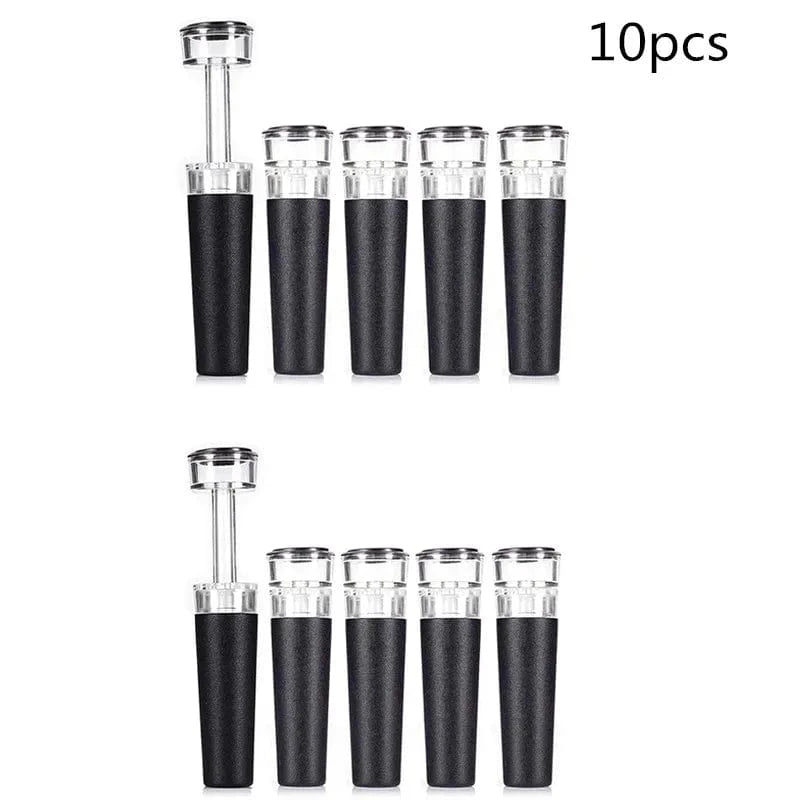 Vacuum Wine Bottle Stopper, Reusable Wine Bottle Stoppers, Built-in Vacuum Pump, Leakproof Wine Bottle Sealer, Silicone Caps
