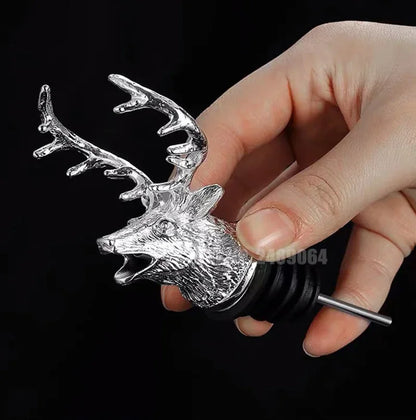 1PC Animal Head Wine Pourer Zinc Alloy Deer Elk Lion Leopard Wolf Eagle Dragon Wine Pour Spout Stopper Club Bar Accessories