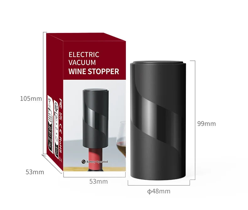 Electric Wine Stopper, Mini Automatic Wine Saver Vacuum Pump for Keepping Wine Fresh, Wine Sealer and Preserver for Wine Bottles