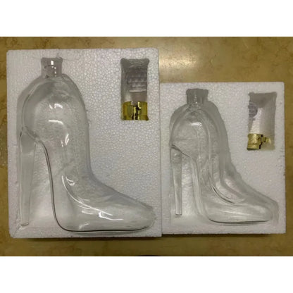 Creative High-heeled Shoe Design, Red Wine Decanter, Glass Empty Bottle with Sealed Lid, Thickened Whiskey Decanter