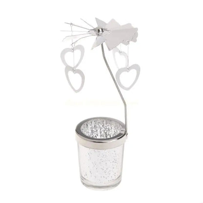 Rotary Holder Spinning Candleholder Metal Tea Light Stand for Romantic Wedding Home Table Decor Holiday Favor