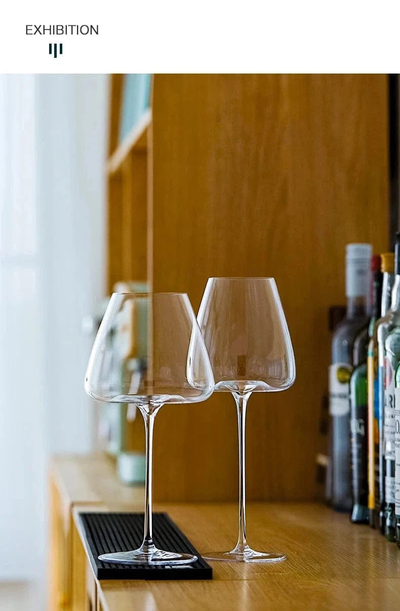 CRISON Handmade Crystal Red Wine Glass for Riesling Burgundy - Premium Quality Home Wine Glass