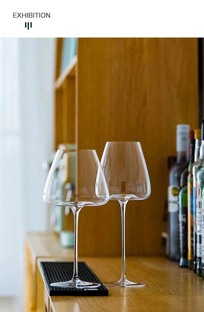 CRISON Handmade Crystal Red Wine Glass for Riesling Burgundy - Premium Quality Home Wine Glass