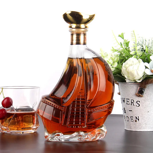 Whiskey Decanter Bottle with Lid, Crystal Glass, Wine Beer Containers, Cup, Home Bar Tools, Decoration